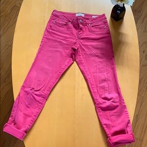 Jessica Simpson ‘forever rolled ankle’ pink jeans